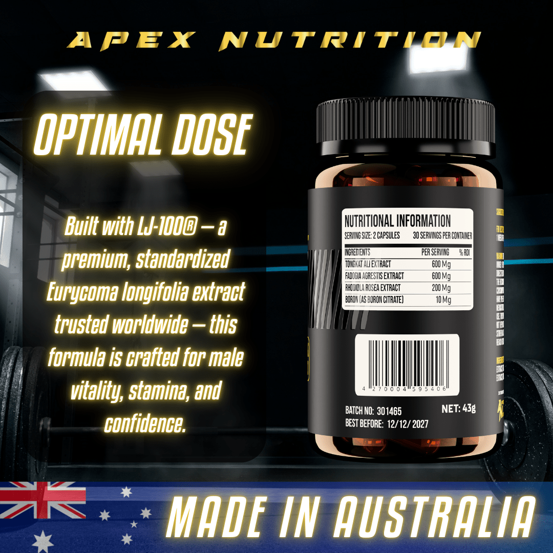 Test Alpha™ – Premium Alpha Booster for Men with Tongkat Ali & Fadogia Agrestis - Apex Nutrition