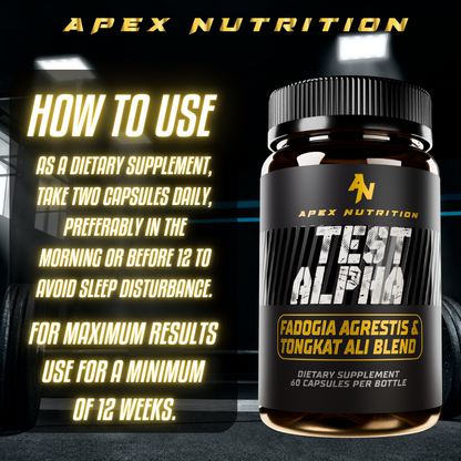 Test Alpha™ – Premium Alpha Booster for Men with Tongkat Ali & Fadogia Agrestis